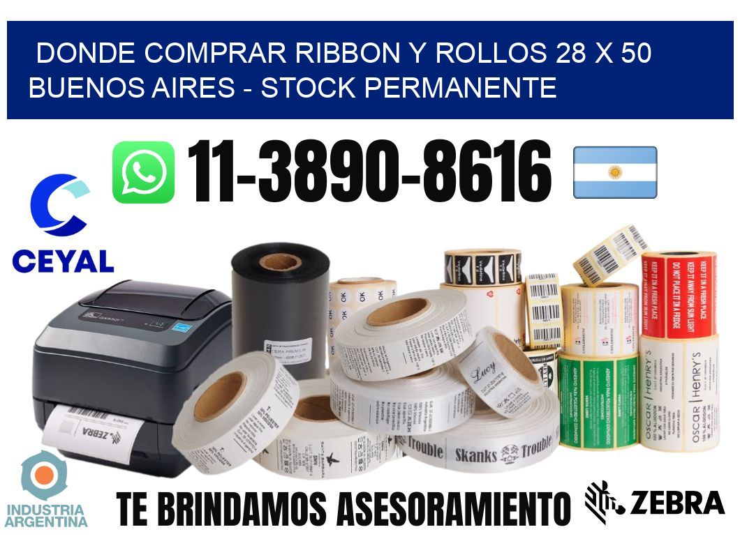 Donde Comprar ribbon y rollos 28 x 50 Buenos Aires - Stock permanente