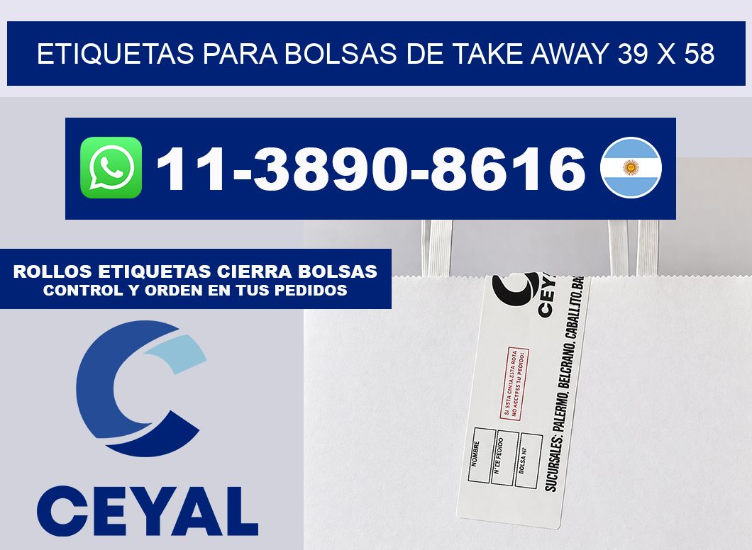ETIQUETAS PARA BOLSAS DE TAKE AWAY 39 x 58