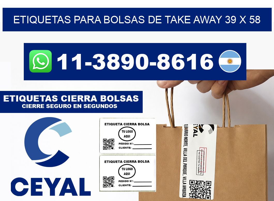 ETIQUETAS PARA BOLSAS DE TAKE AWAY 39 x 58