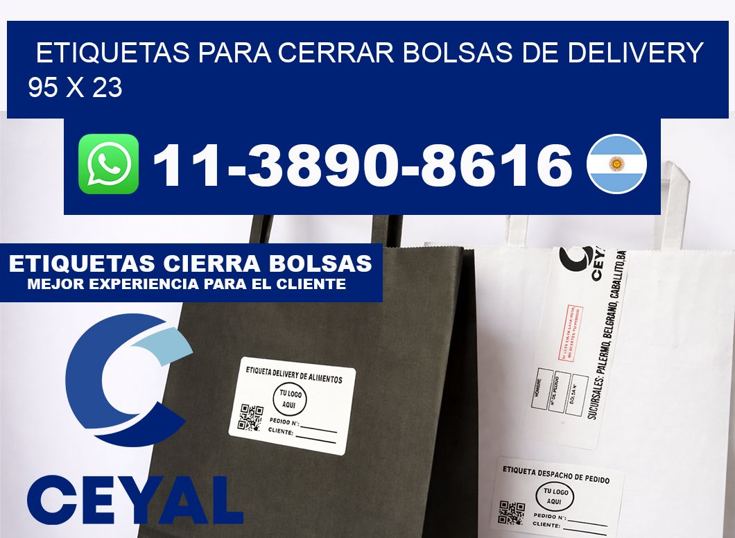 ETIQUETAS PARA CERRAR BOLSAS DE DELIVERY 95 x 23