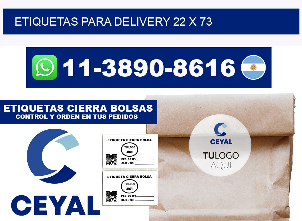 ETIQUETAS PARA DELIVERY 22 x 73