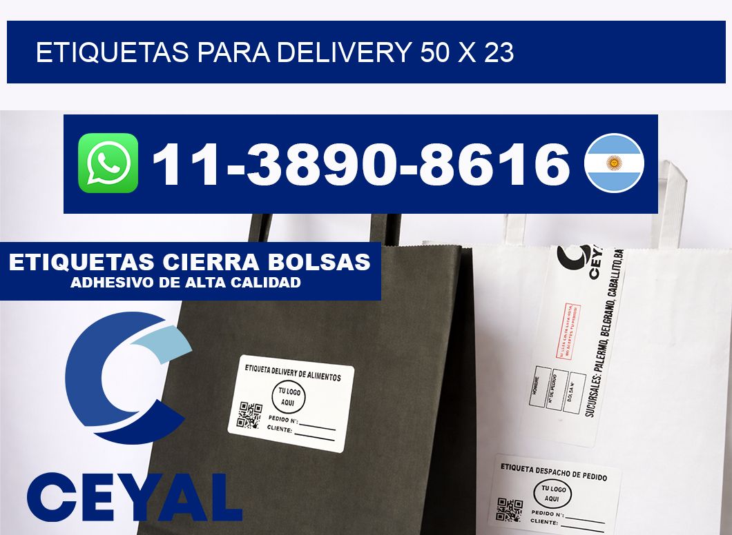 ETIQUETAS PARA DELIVERY 50 x 23