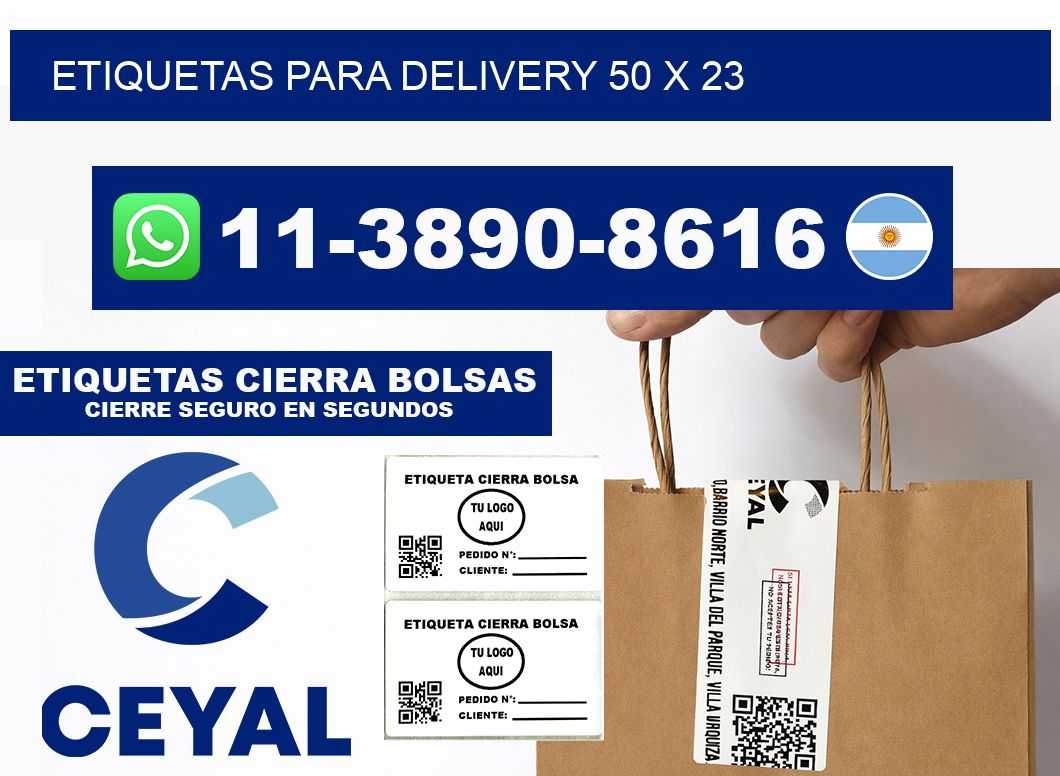 ETIQUETAS PARA DELIVERY 50 x 23