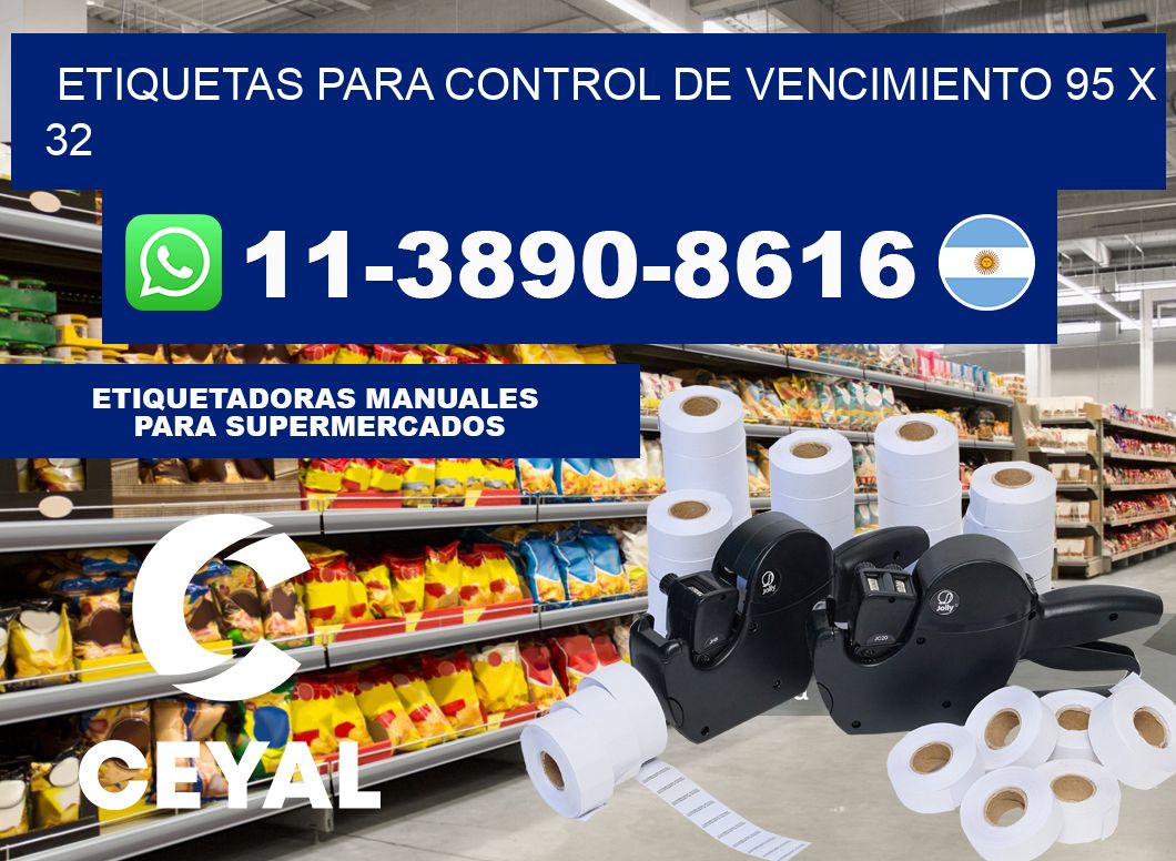 Etiquetas para control de vencimiento 95 x 32