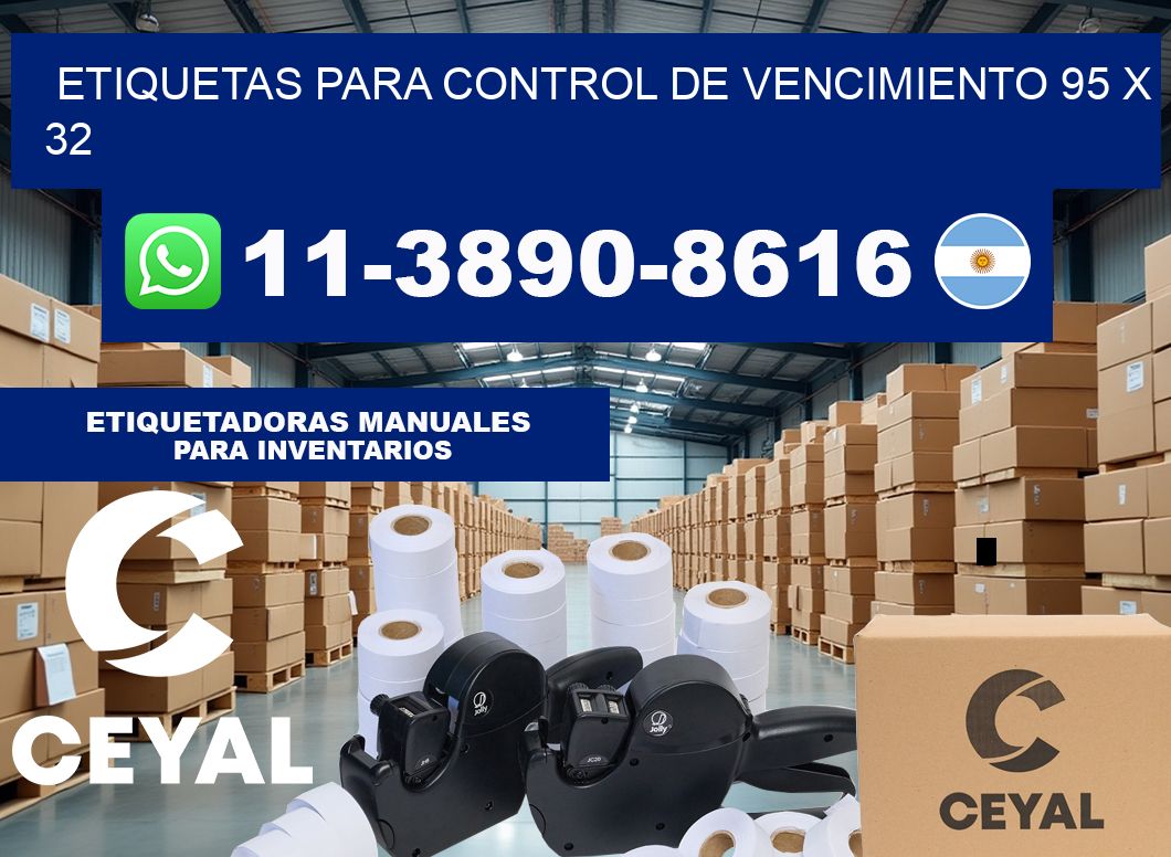 Etiquetas para control de vencimiento 95 x 32