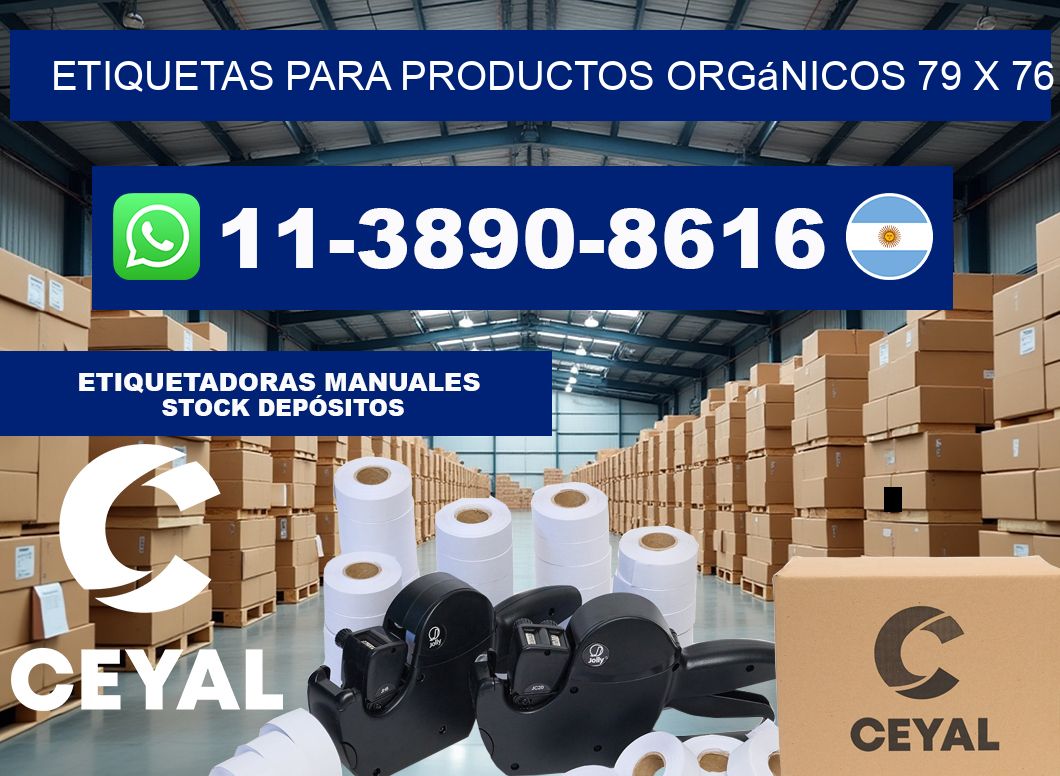 Etiquetas para productos orgánicos 79 x 76