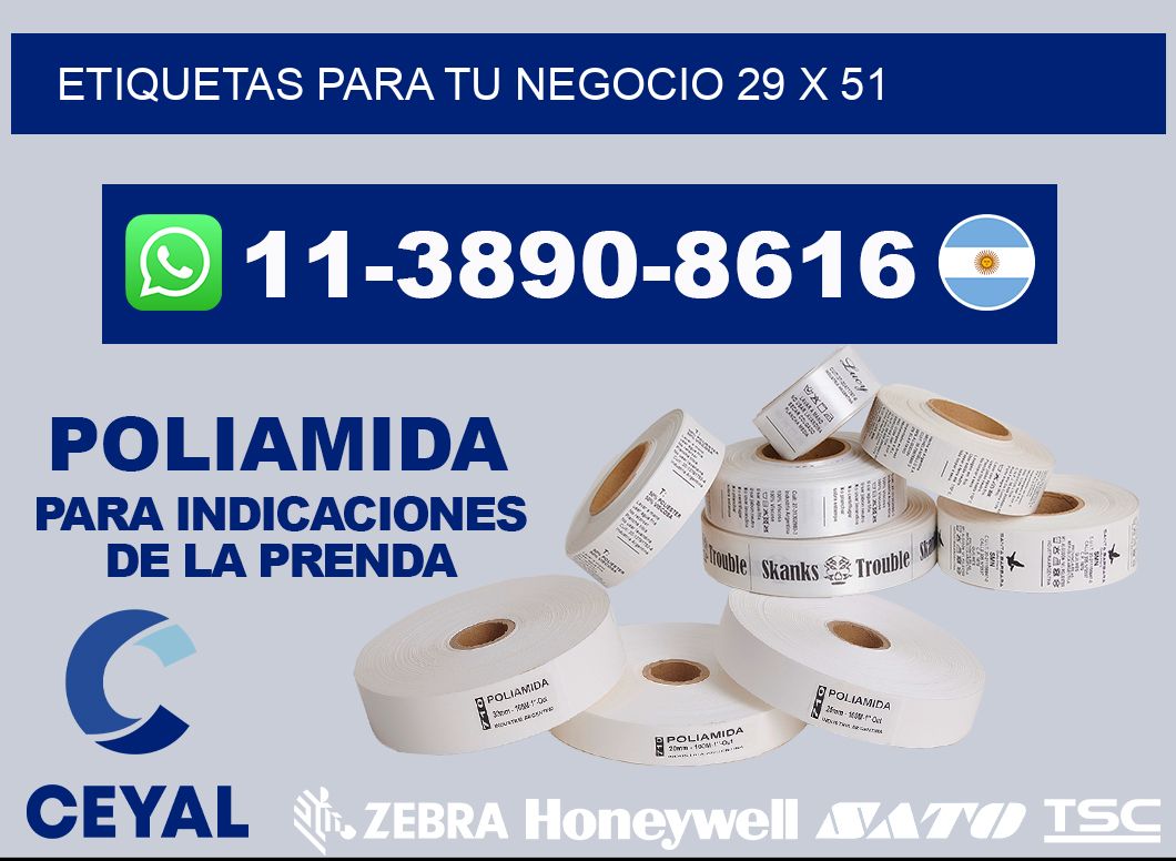 Etiquetas para tu negocio 29 x 51