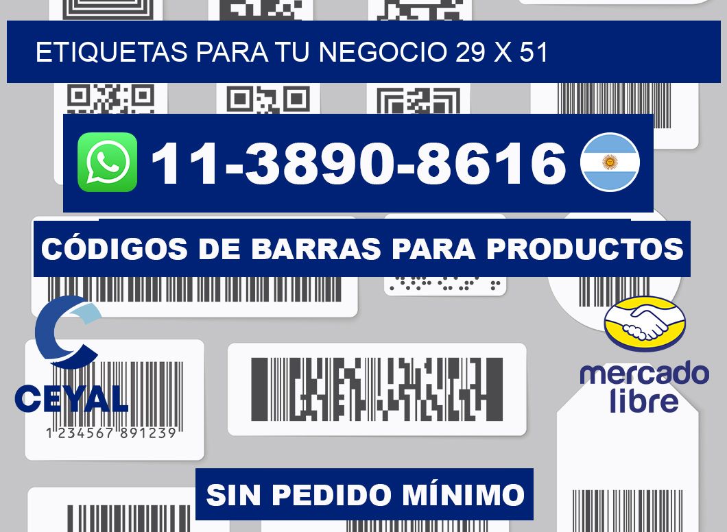 Etiquetas para tu negocio 29 x 51