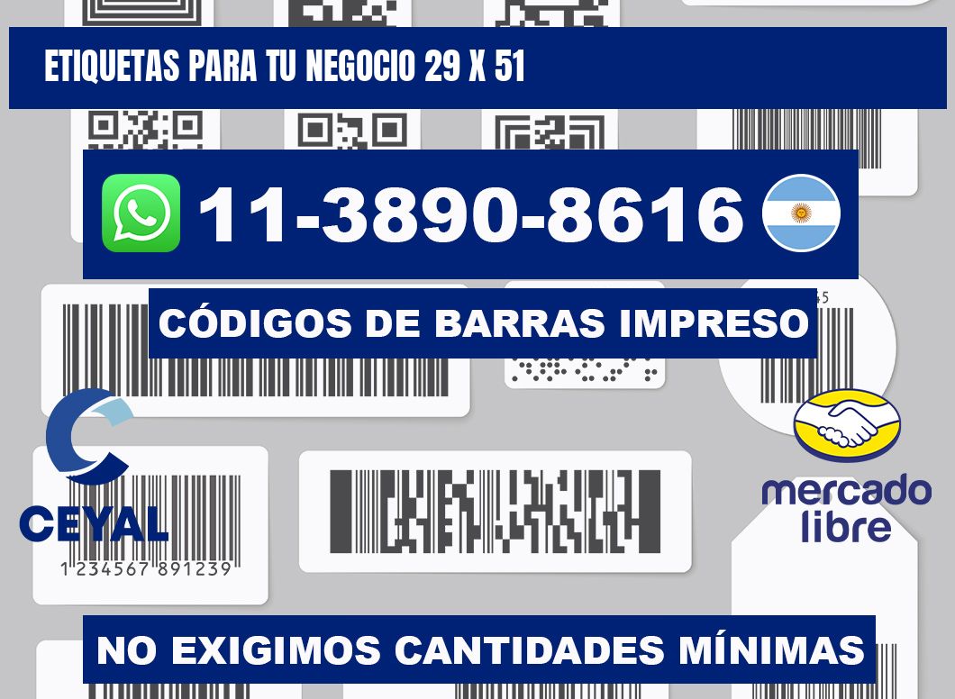 Etiquetas para tu negocio 29 x 51