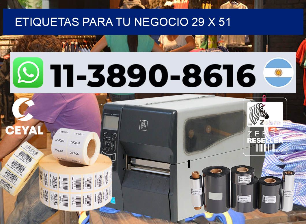 Etiquetas para tu negocio 29 x 51
