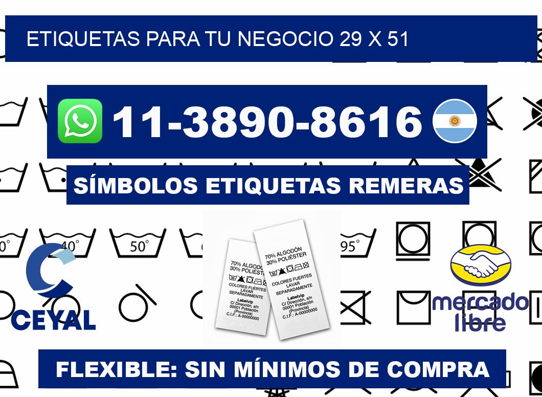 Etiquetas para tu negocio 29 x 51