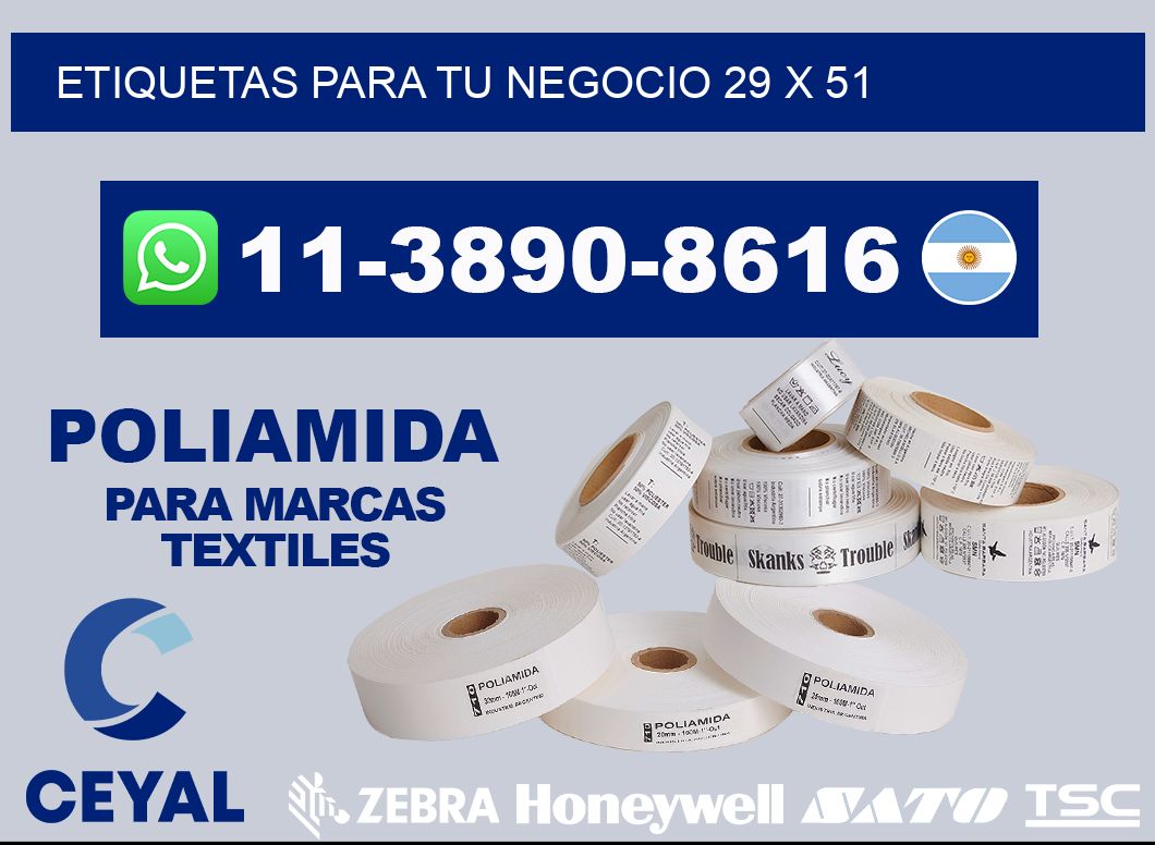 Etiquetas para tu negocio 29 x 51
