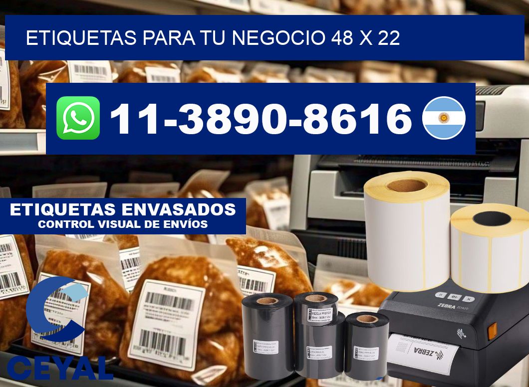 Etiquetas para tu negocio 48 x 22