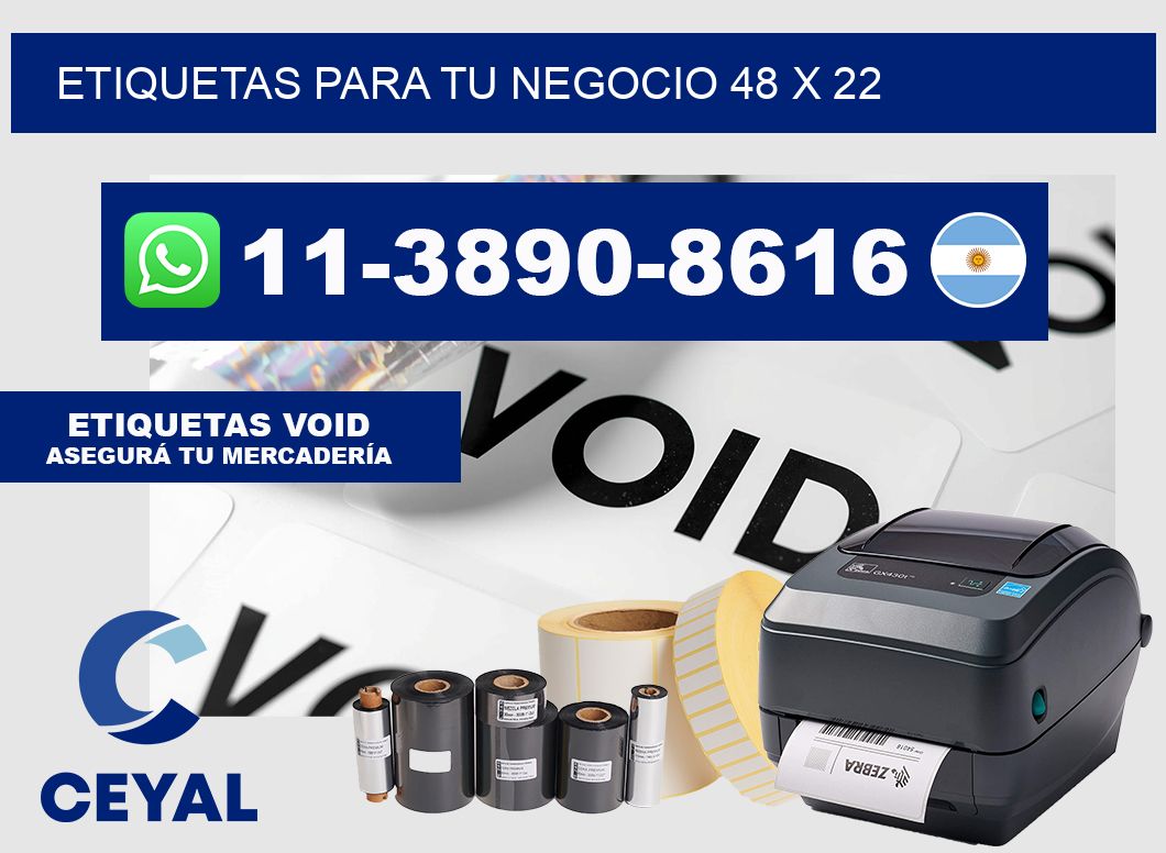 Etiquetas para tu negocio 48 x 22