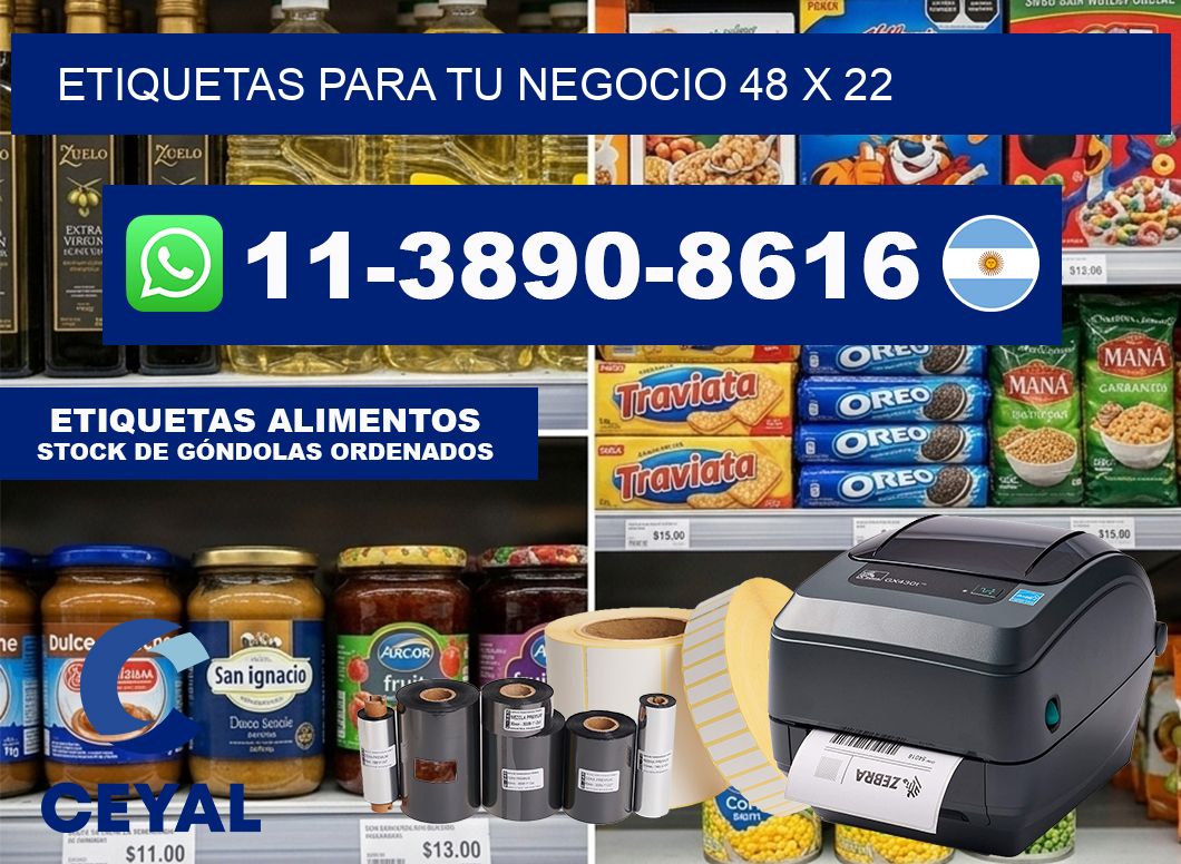 Etiquetas para tu negocio 48 x 22