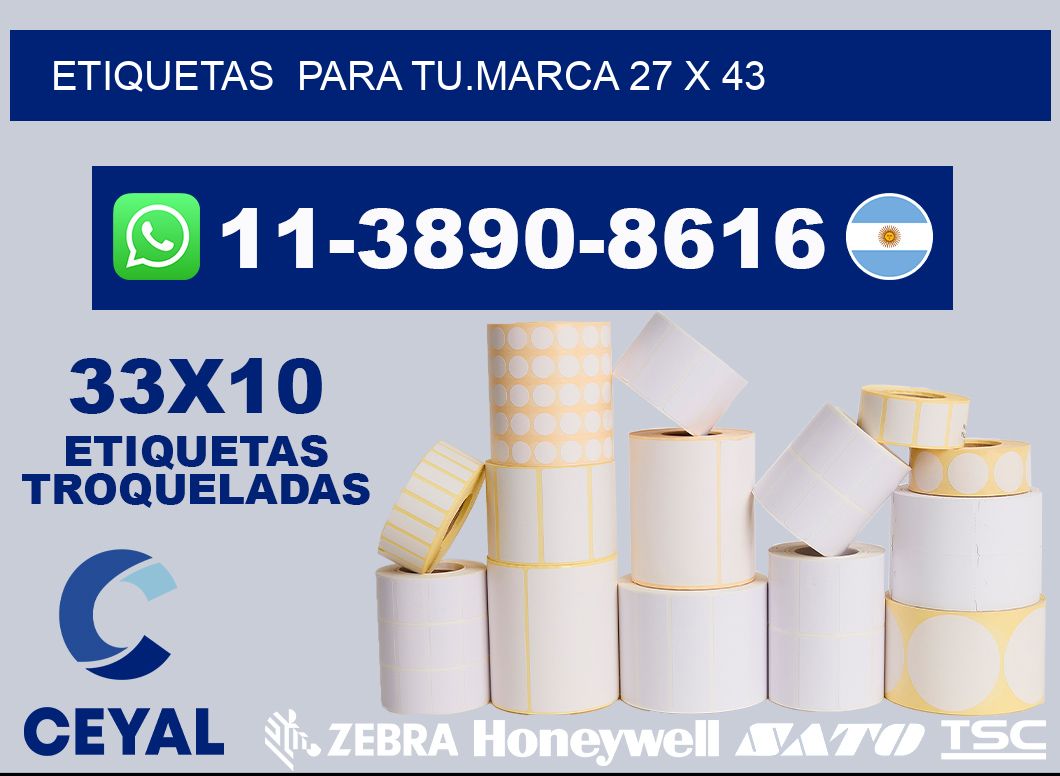 Etiquetas  para tu.marca 27 x 43