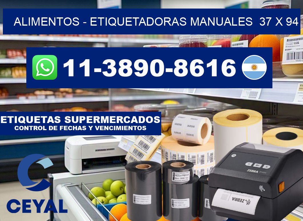 alimentos - Etiquetadoras Manuales  37 x 94