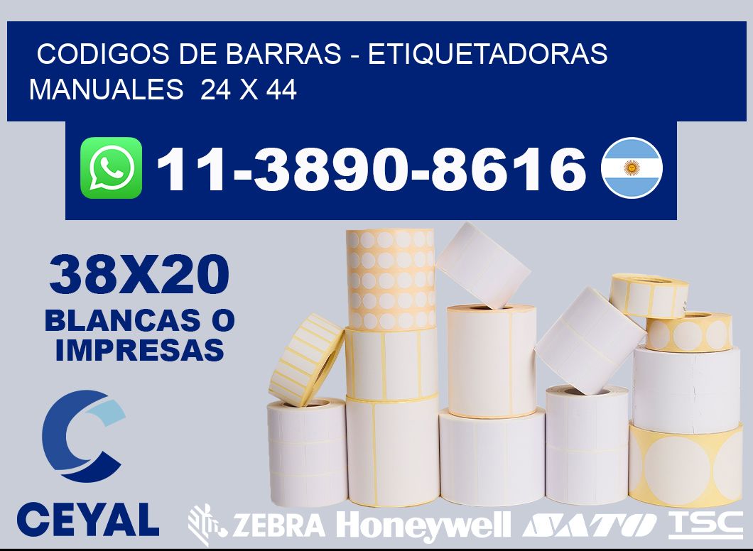 codigos de barras – Etiquetadoras Manuales  24 x 44