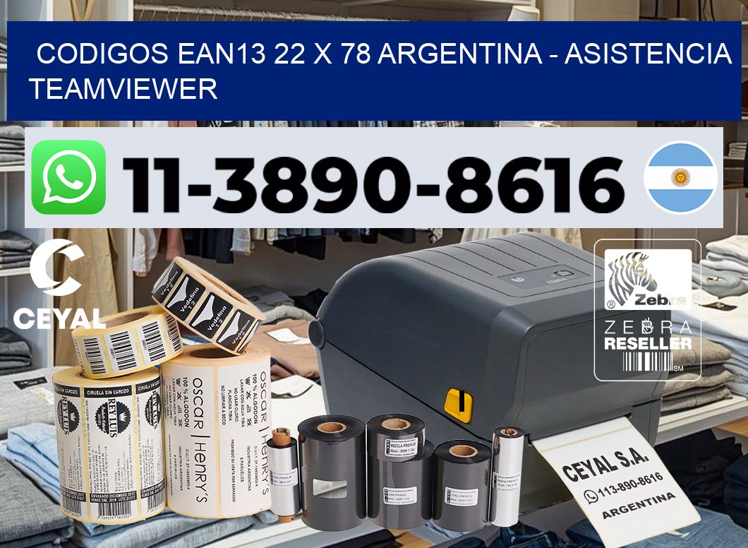 codigos ean13 22 x 78 argentina - asistencia teamviewer