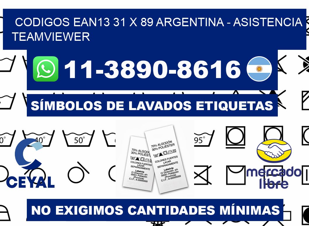 codigos ean13 31 x 89 argentina - asistencia teamviewer