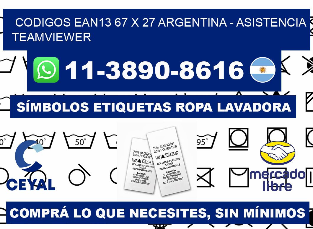codigos ean13 67 x 27 argentina - asistencia teamviewer