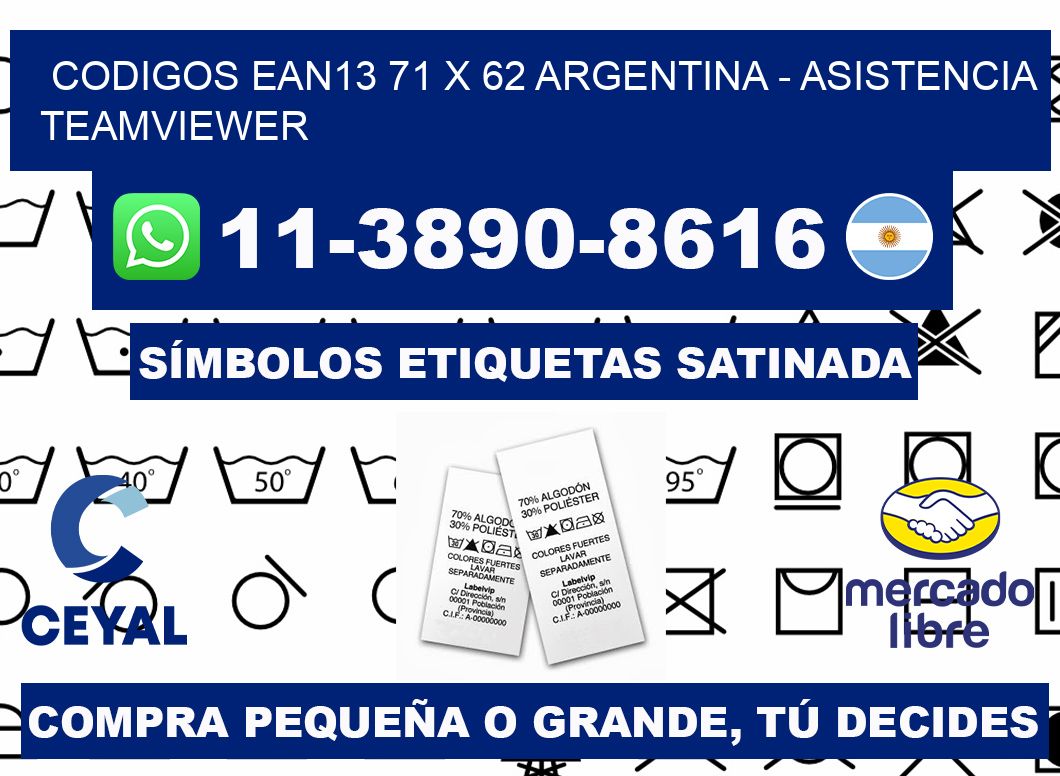 codigos ean13 71 x 62 argentina - asistencia teamviewer