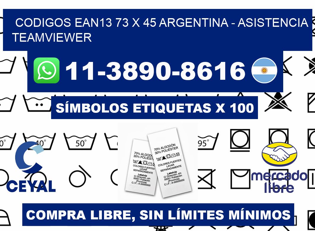 codigos ean13 73 x 45 argentina - asistencia teamviewer