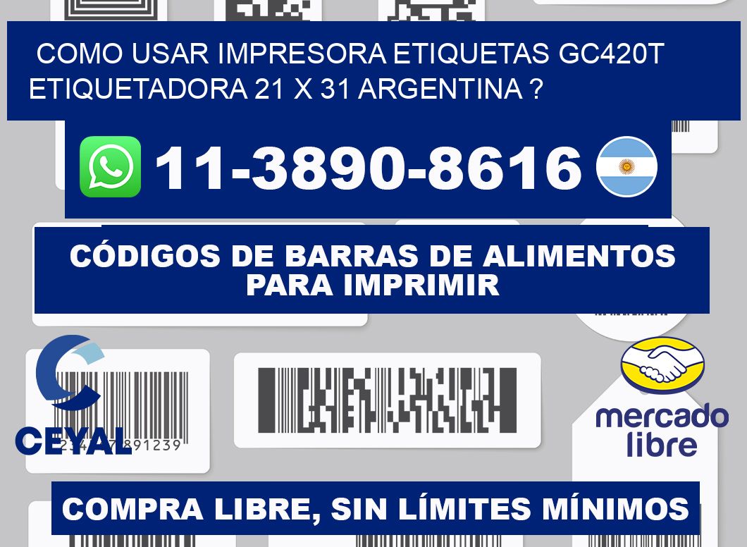 como usar impresora etiquetas gc420t etiquetadora 21 x 31 argentina ?