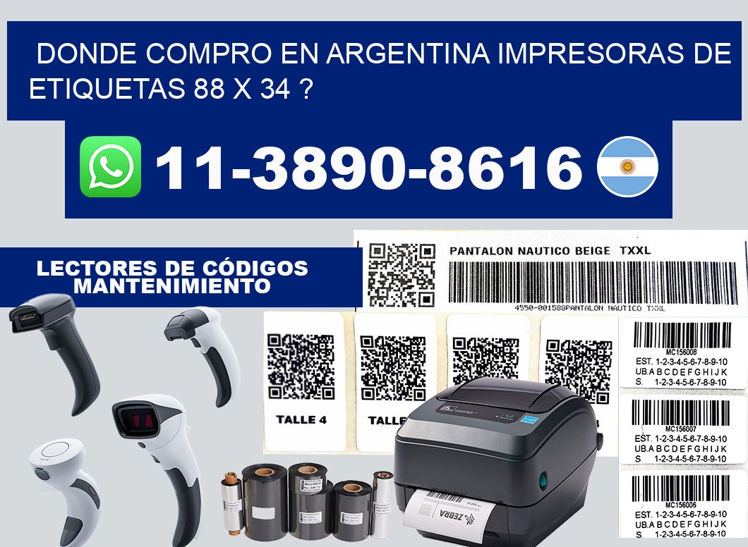 donde compro en argentina impresoras de etiquetas 88 x 34 ?