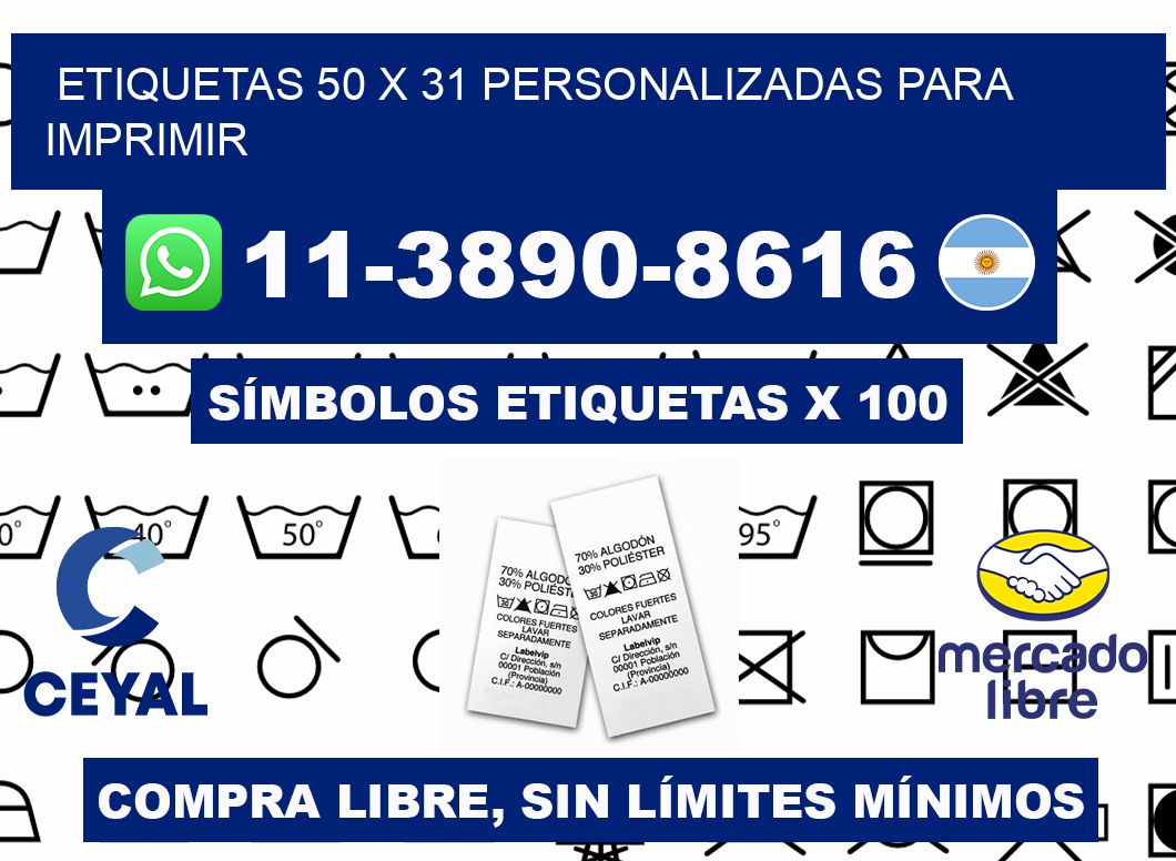 etiquetas 50 x 31 personalizadas para imprimir