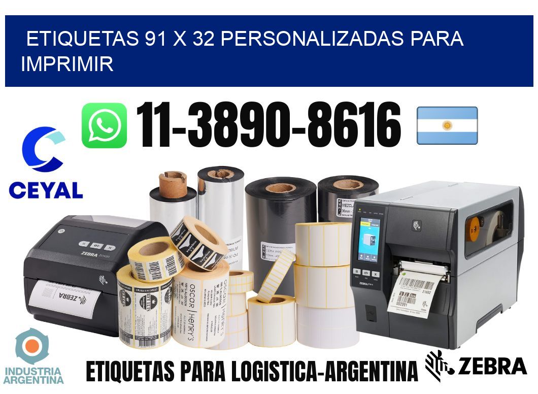 etiquetas 91 x 32 personalizadas para imprimir