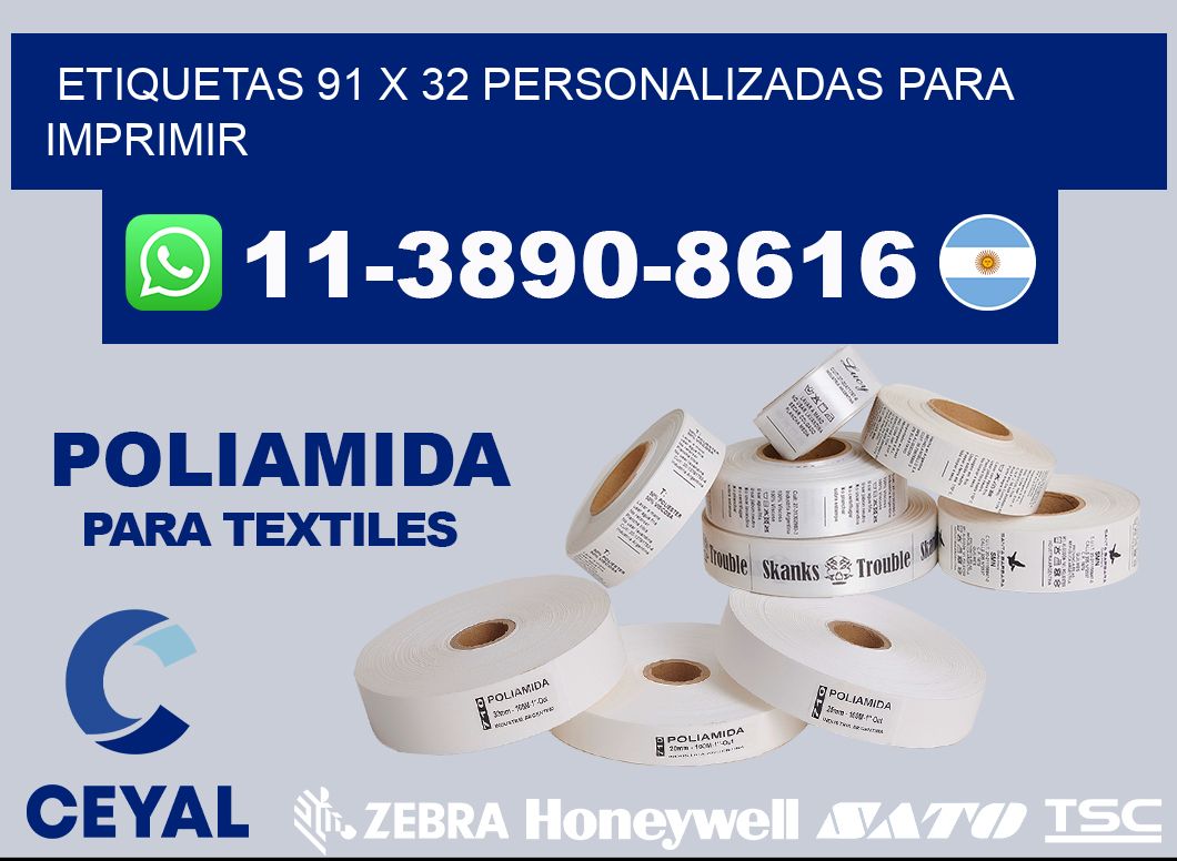 etiquetas 91 x 32 personalizadas para imprimir