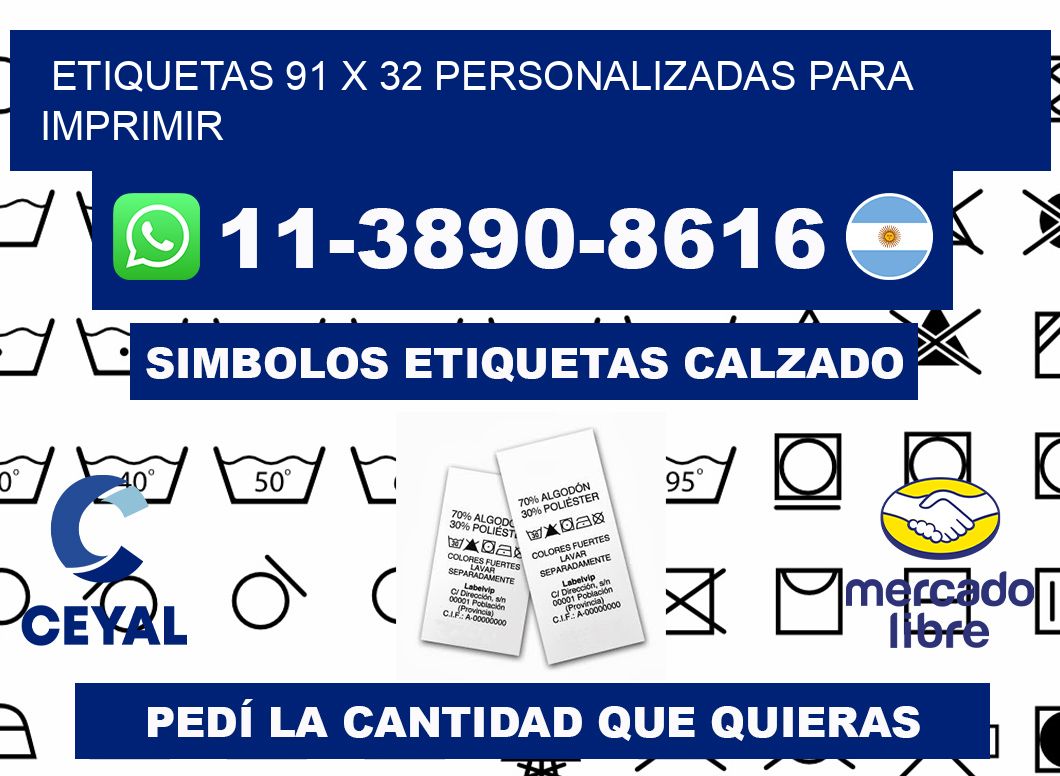 etiquetas 91 x 32 personalizadas para imprimir
