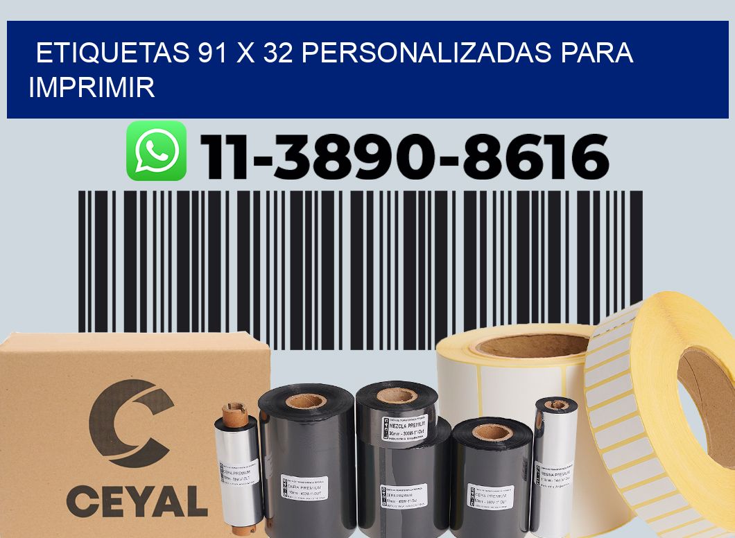 etiquetas 91 x 32 personalizadas para imprimir