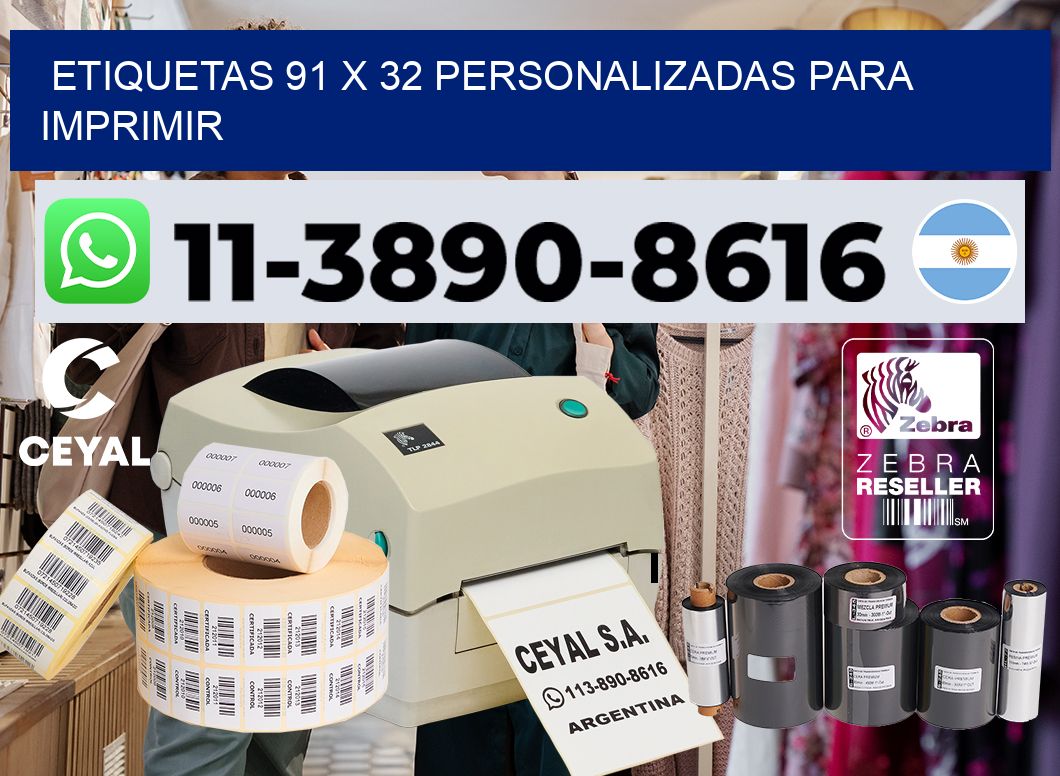 etiquetas 91 x 32 personalizadas para imprimir
