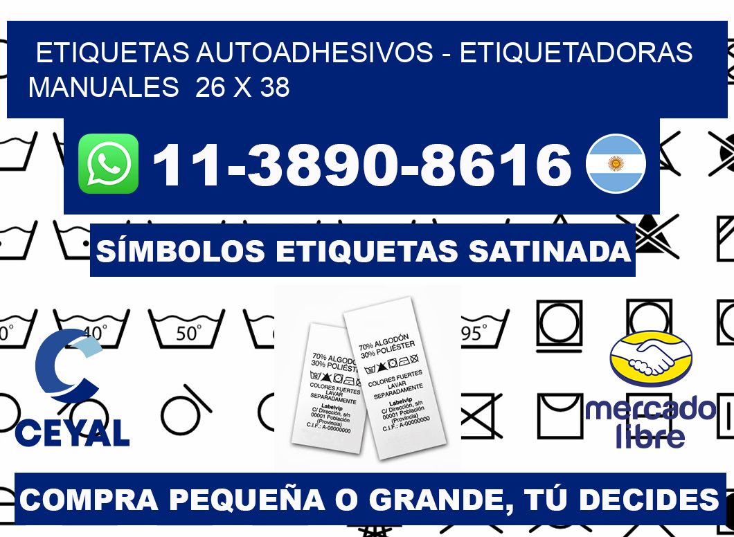 etiquetas autoadhesivos - Etiquetadoras Manuales  26 x 38