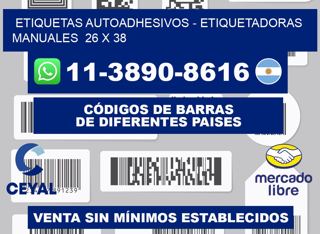 etiquetas autoadhesivos - Etiquetadoras Manuales  26 x 38