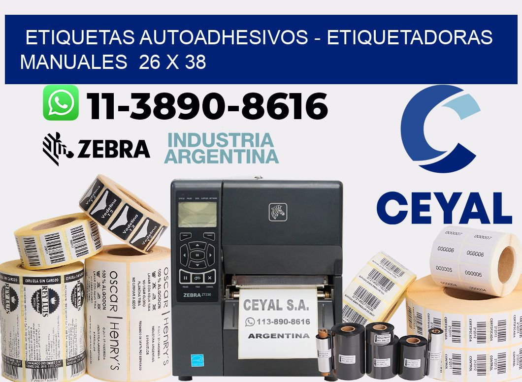 etiquetas autoadhesivos – Etiquetadoras Manuales  26 x 38