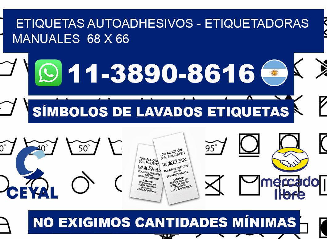 etiquetas autoadhesivos - Etiquetadoras Manuales  68 x 66
