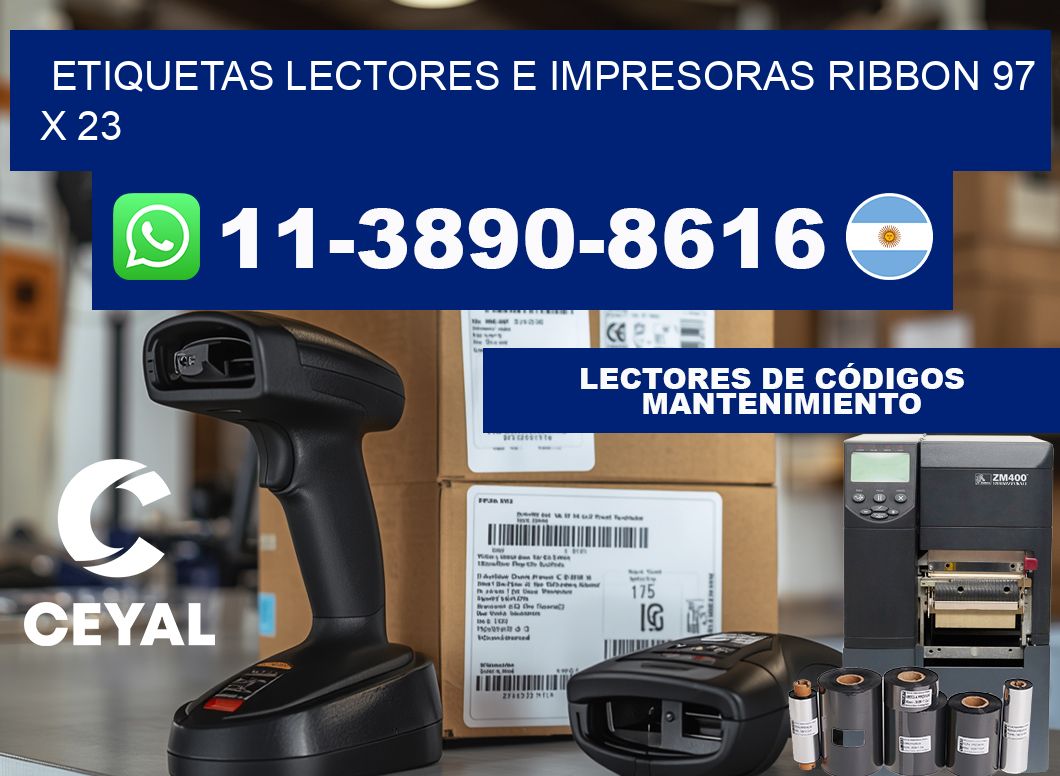 etiquetas lectores e impresoras ribbon 97 x 23