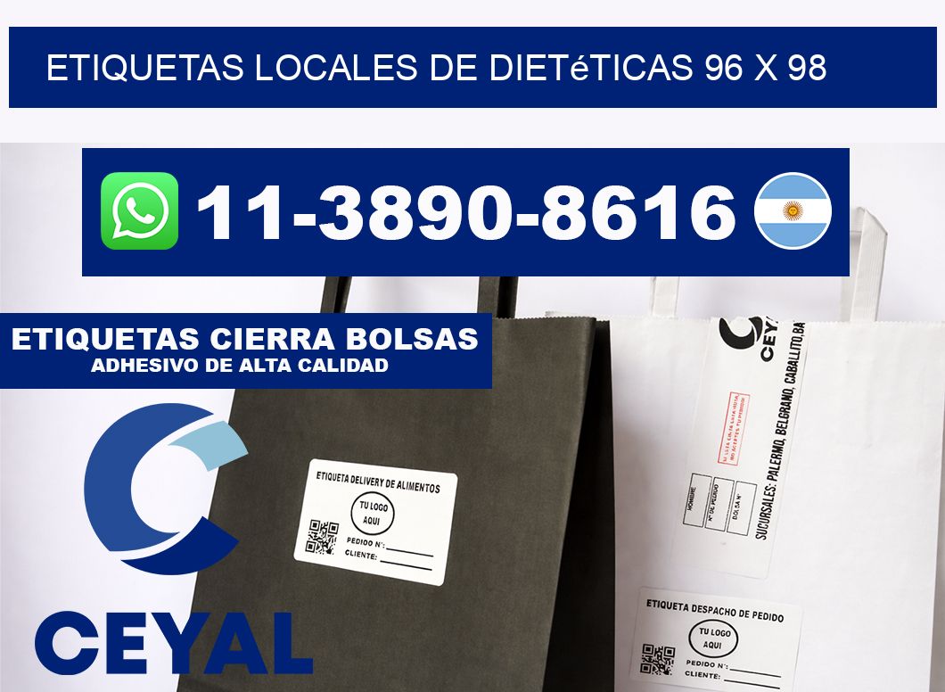 etiquetas locales de dietéticas 96 x 98