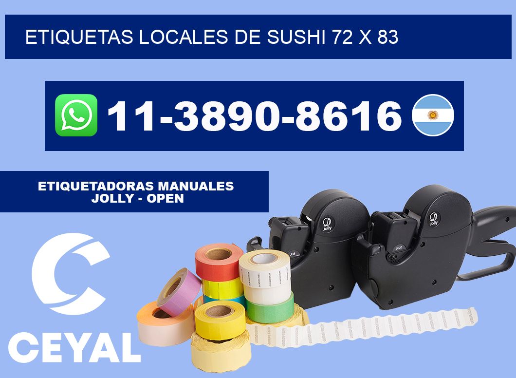 etiquetas locales de sushi 72 x 83
