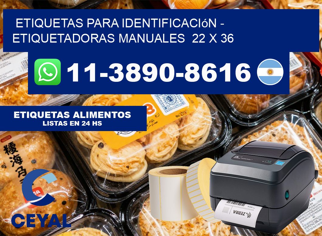 etiquetas para identificación – Etiquetadoras Manuales  22 x 36