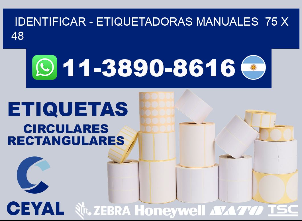 identificar – Etiquetadoras Manuales  75 x 48