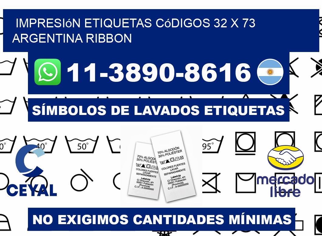 impresión etiquetas códigos 32 x 73 argentina ribbon