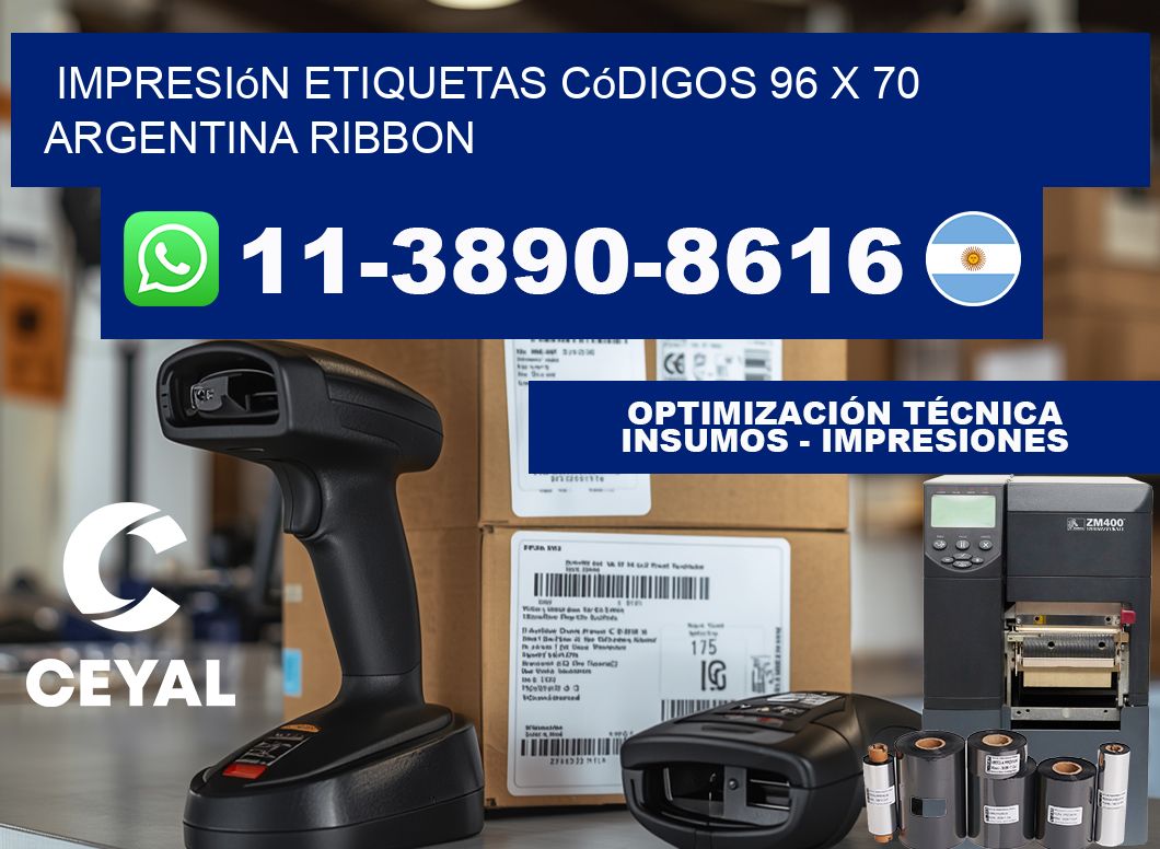 impresión etiquetas códigos 96 x 70 argentina ribbon
