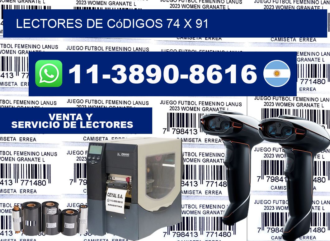 lectores de códigos 74 x 91