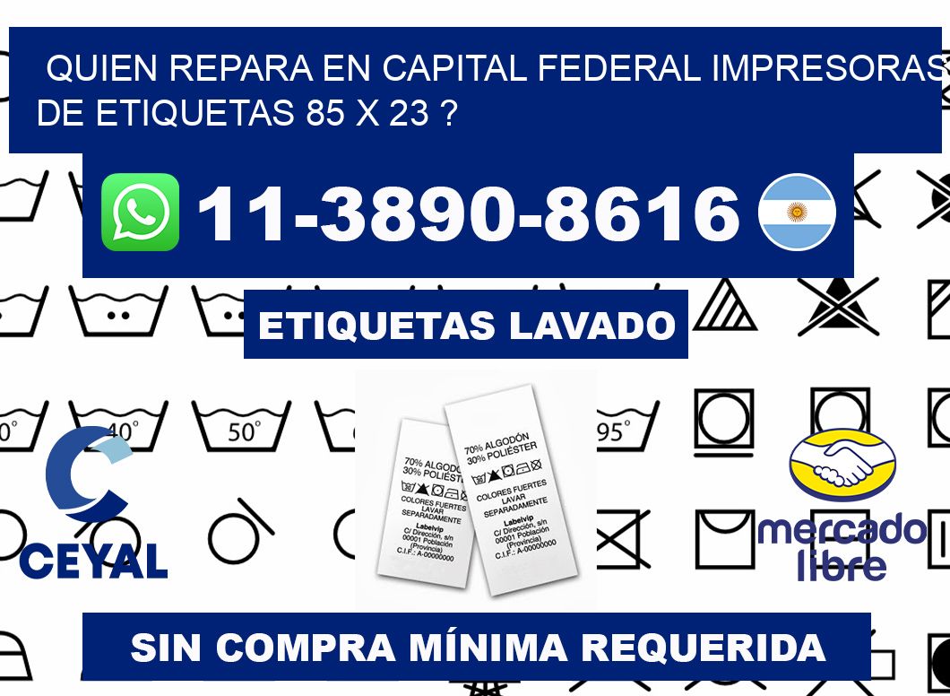 quien repara en capital federal impresoras de etiquetas 85 x 23 ?