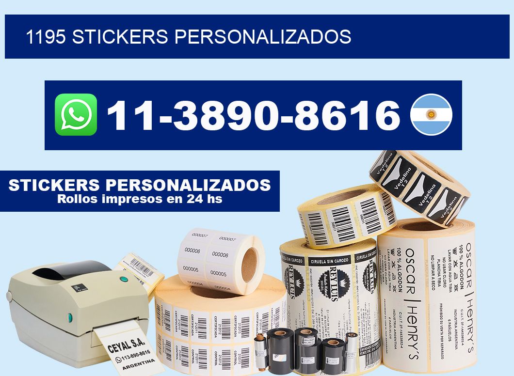 1195 stickers personalizados