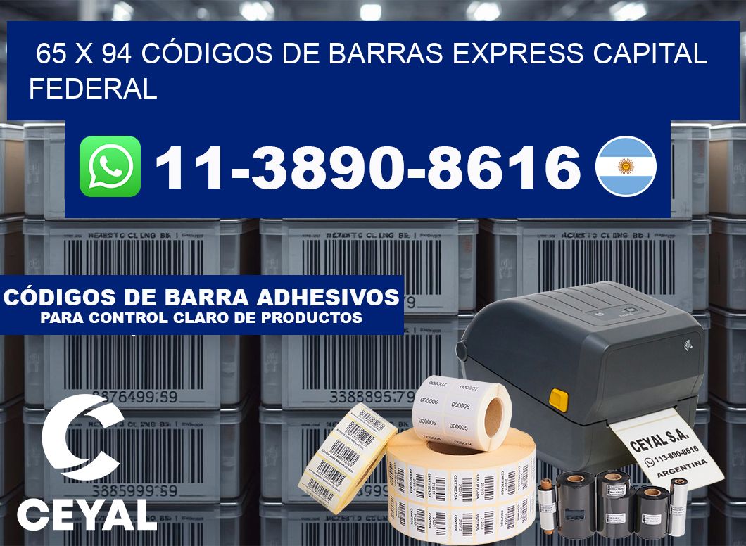 65 x 94 CÓDIGOS DE BARRAS EXPRESS CAPITAL FEDERAL
